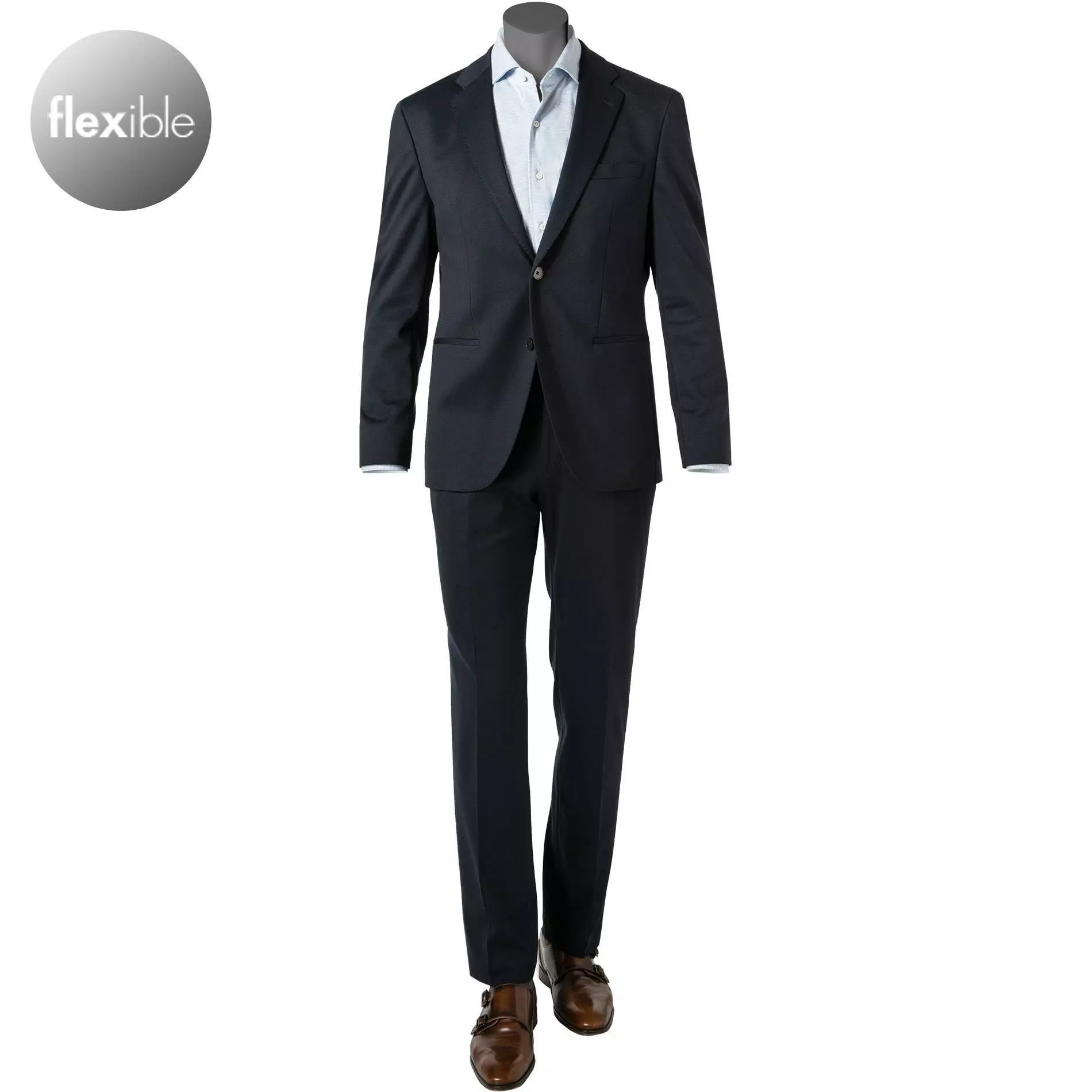 BOSS Anzug Jasper-Leon 50460567+62593/404 Regular Fit, Jersey, Dunkelblau, Nachtblau 3 BOSS Anzug Jasper-Leon 50460567+62593/404 Regular Fit, Jersey, Dunkelblau, Nachtblau