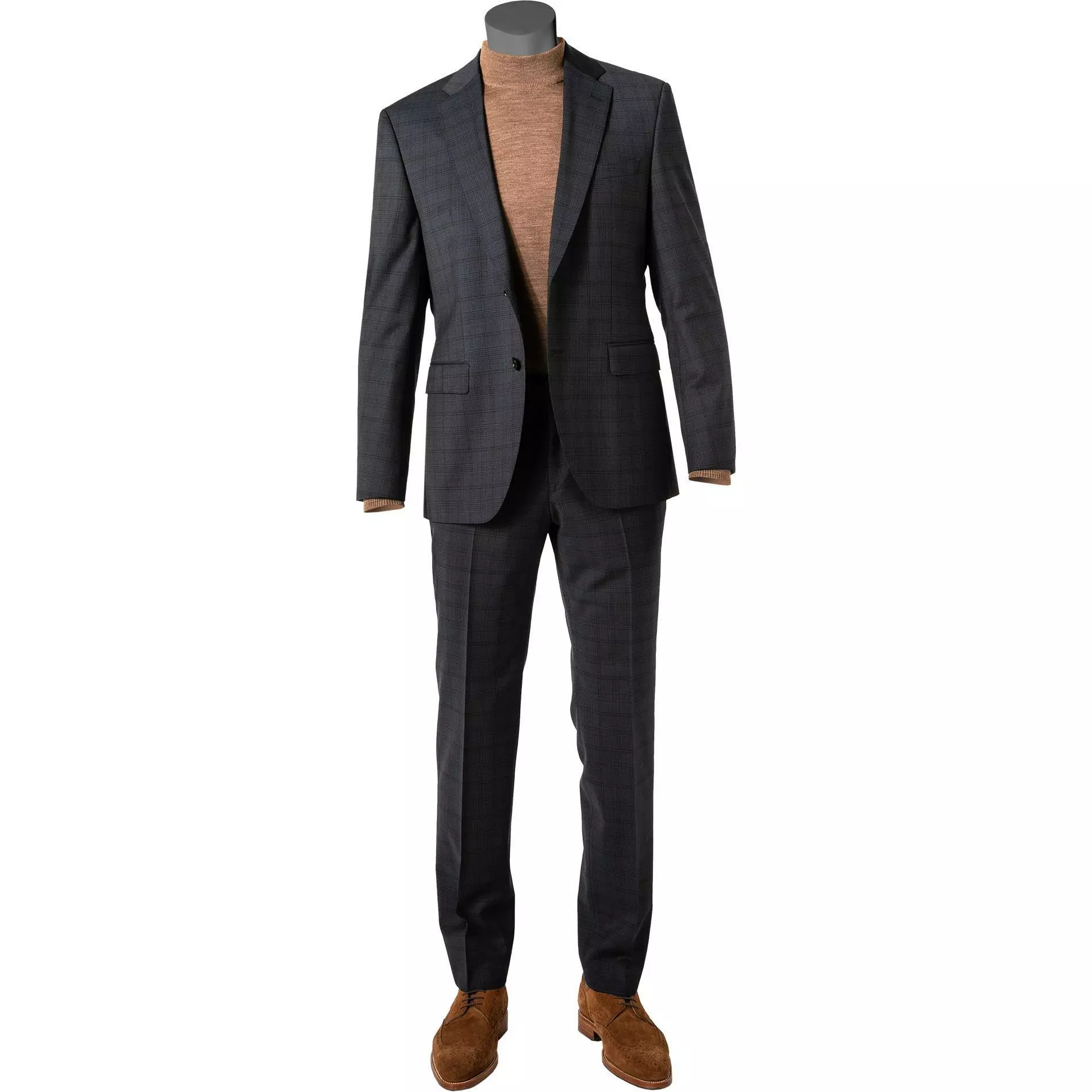 BOSS Anzug Jasper-Leon 50442567+574/410 Regular Fit, Navy kariert, Navy 3 BOSS Anzug Jasper-Leon 50442567+574/410 Regular Fit, Navy kariert, Navy