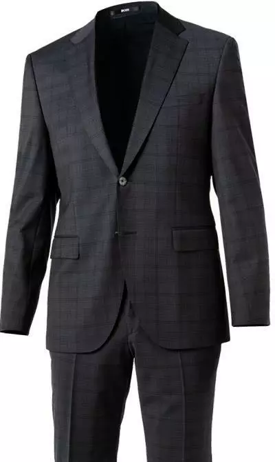 BOSS Anzug Jasper-Leon 50442567+574/410 Regular Fit, Navy kariert, Navy 5 BOSS Anzug Jasper-Leon 50442567+574/410 Regular Fit, Navy kariert, Navy – Bild 3