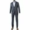 BOSS Anzug Jasper-Leon 50460589+62612/407 Regular Fit, Jersey halbgefüttert, Mittelblau meliert, Blau