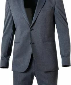 BOSS Anzug Jasper-Leon 50460589+62612/407 Regular Fit, Jersey halbgefüttert, Mittelblau meliert, Blau -Anzüge & Westen Geschäft 373943 norm2