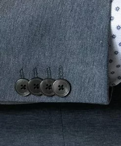 BOSS Anzug Jasper-Leon 50460589+62612/407 Regular Fit, Jersey halbgefüttert, Mittelblau meliert, Blau -Anzüge & Westen Geschäft 373943 norm4