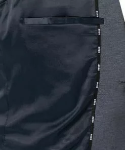 BOSS Anzug Jasper-Leon 50460589+62612/407 Regular Fit, Jersey halbgefüttert, Mittelblau meliert, Blau -Anzüge & Westen Geschäft 373943 norm6