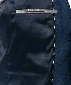 BOSS Anzug Jasper-Leon 50460507+516/425 Regular Fit, Schurwolle, Blau meliert, Blau -Anzüge & Westen Geschäft 373951 norm6