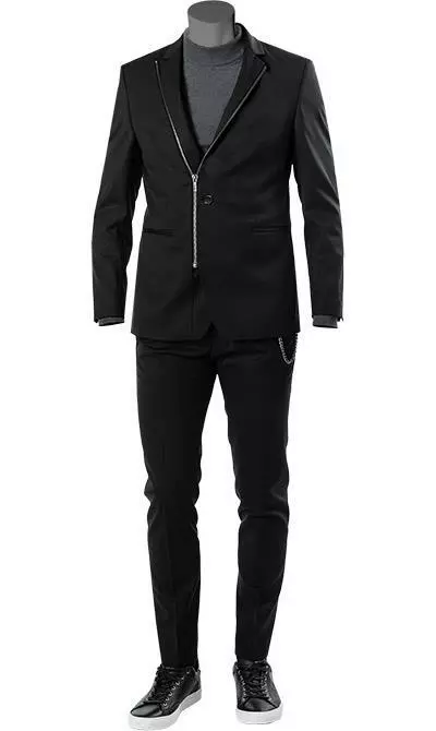 KARL LAGERFELD Anzug 155502+255055/10/512083 Schurwoll-Stretch, Schwarz 4 KARL LAGERFELD Anzug 155502+255055/10/512083 Schurwoll-Stretch, Schwarz – Bild 2