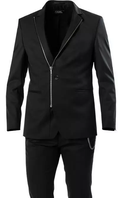 KARL LAGERFELD Anzug 155502+255055/10/512083 Schurwoll-Stretch, Schwarz 5 KARL LAGERFELD Anzug 155502+255055/10/512083 Schurwoll-Stretch, Schwarz – Bild 3