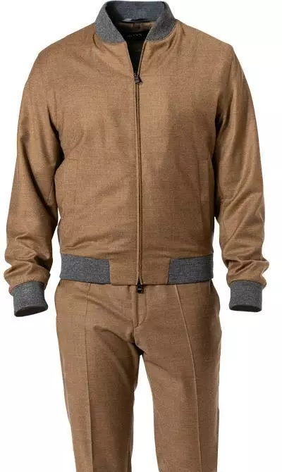 BOSS Anzug Hanry/Genius 50458797+788/262 Anzug Hanry-Genius, Slim Fit, Schurwoll-Stretch, Beige meliert, Beige 5 BOSS Anzug Hanry/Genius 50458797+788/262 Anzug Hanry-Genius, Slim Fit, Schurwoll-Stretch, Beige meliert, Beige – Bild 3