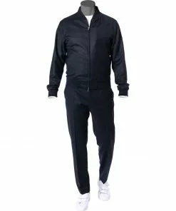 BOSS Anzug Hanry/Genius 50458797+788/401 Anzug Hanry-Genius, Slim Fit, Schurwoll-Stretch, Dunkelblau