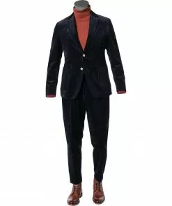 BOSS Anzug Hanry-Perin 50460031+58977/404 Slim Fit, Cord, Dunkelblau