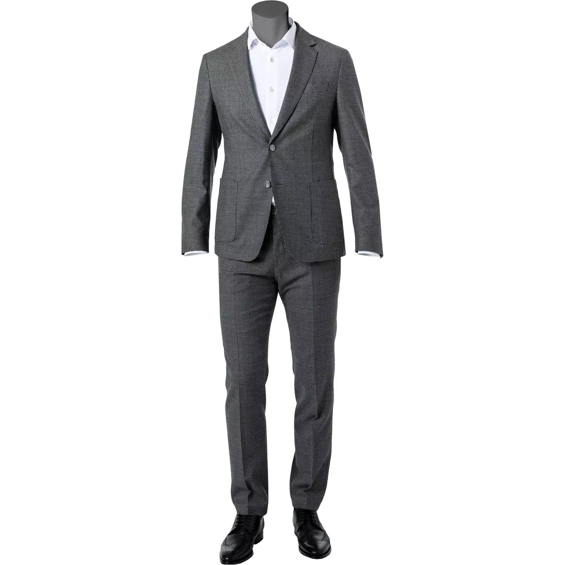 BOSS Anzug Hanry/Genius 50458811+60306/030 Anzug Hanry-Genius, Slim Fit, Schurwoll-Stretch, Grau gemustert, Grau 3 BOSS Anzug Hanry/Genius 50458811+60306/030 Anzug Hanry-Genius, Slim Fit, Schurwoll-Stretch, Grau gemustert, Grau