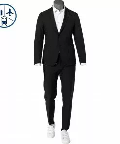 BOSS Anzug Hanry-Genius 50460650+671/001 Reise-Anzug Hanry-Genius, Slim Fit, MIkrofaser-Stretch, Schwarz