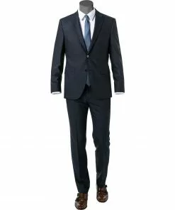 BOSS Anzug Jasper-Leon 50460521+522/402 Regular Fit, Schurwoll-Stretch, Dunkelblau