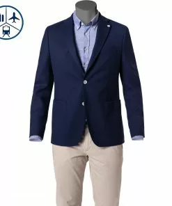 DIGEL Sakko 2-Knopf Edward-TR 120337/99236/24 Reise-Sakko, Modern Fit, Woll-Stretch halbgefüttert, Tintenblau