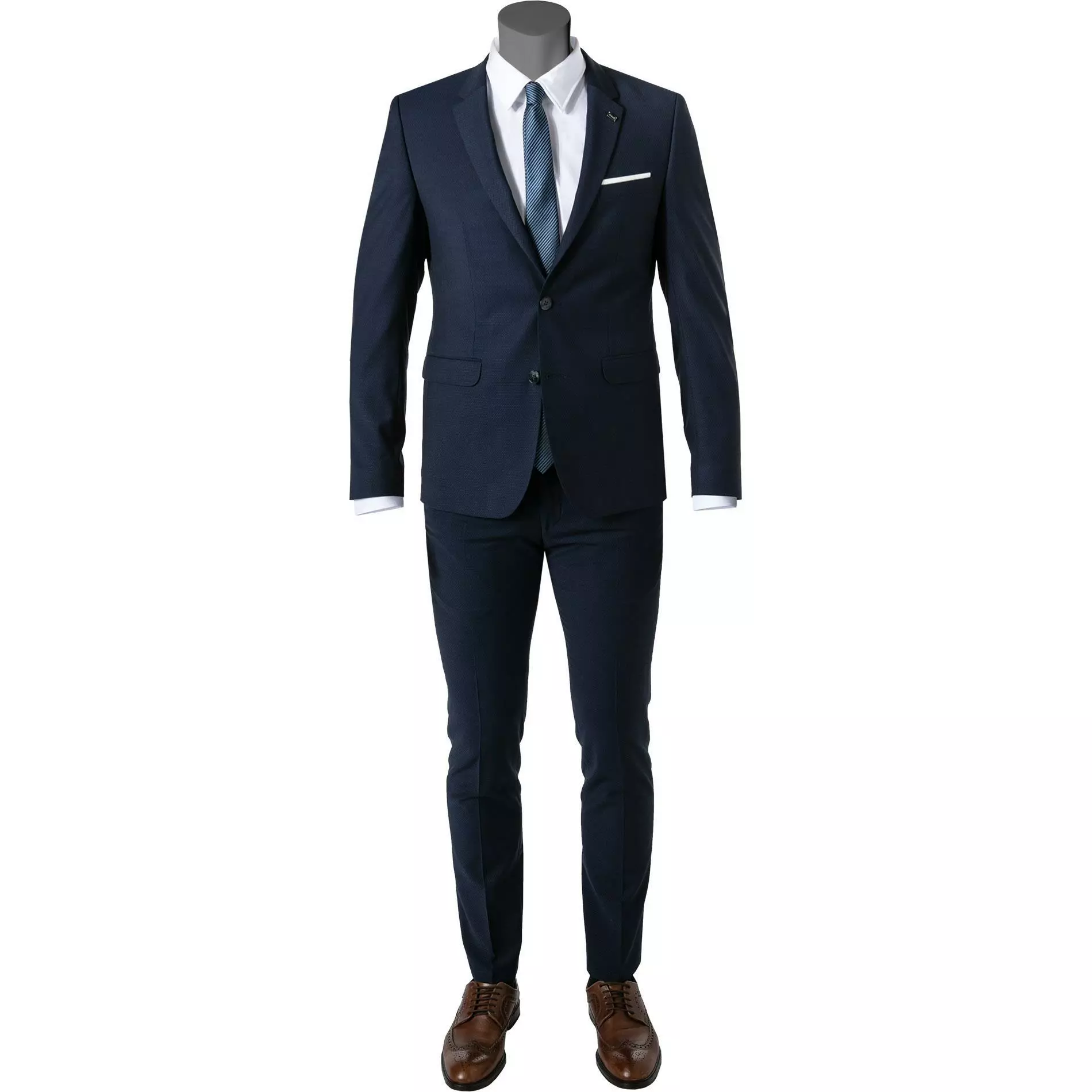 DIGEL Anzug Nate-Nanno 120296+110141/99714/22 Extra Slim Fit, Mikrofaser-Stretch, Tintenblau , Tintenblau 3 DIGEL Anzug Nate-Nanno 120296+110141/99714/22 Extra Slim Fit, Mikrofaser-Stretch, Tintenblau , Tintenblau
