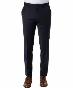 HUGO Hose Hesten 50446520/405 Extra Slim Fit, Schurwoll-Stretch, Nachtblau