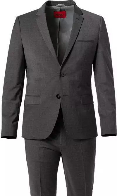 HUGO Anzug Arti-Hesten 50446523+520/028 Extra Slim Fit, Schurwoll-Stretch, Grau meliert, Grau 5 HUGO Anzug Arti-Hesten 50446523+520/028 Extra Slim Fit, Schurwoll-Stretch, Grau meliert, Grau – Bild 3
