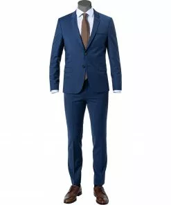 HUGO Anzug Arti-Hesten 50446523+520/463 Extra Slim Fit, Schurwoll-Stretch, Marine