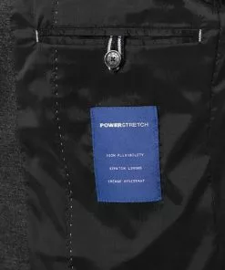 DIGEL Anzug Edison-Sergio 120163+110219/99770/40 Modern Fit, Jersey waschbar, Asphaltgrau meliert, Asphaltgrau -Anzüge & Westen Geschäft 375112 norm5