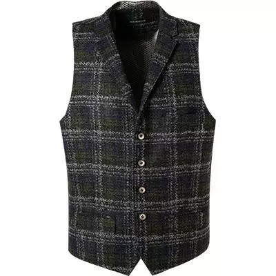 ROY ROBSON Weste 005055331708300/H310 Schurwolle, Grün-blau kariert, Grün-blau 4 ROY ROBSON Weste 005055331708300/H310 Schurwolle, Grün-blau kariert, Grün-blau – Bild 2