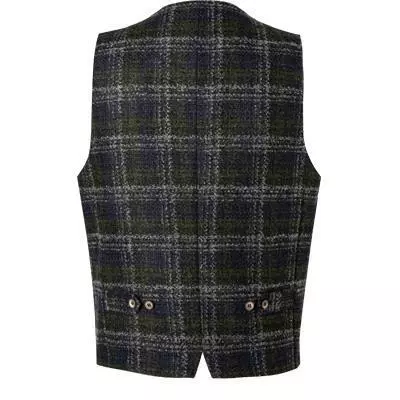 ROY ROBSON Weste 005055331708300/H310 Schurwolle, Grün-blau kariert, Grün-blau 5 ROY ROBSON Weste 005055331708300/H310 Schurwolle, Grün-blau kariert, Grün-blau – Bild 3