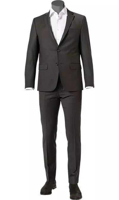 Daniel Hechter Anzug 15231+25230/112180/480 Modern Fit, Schurwoll-Stretch, Graubraun meliert, Graubraun 4 Daniel Hechter Anzug 15231+25230/112180/480 Modern Fit, Schurwoll-Stretch, Graubraun meliert, Graubraun – Bild 2