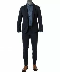 BOSS Anzug Hanry-Genius 50459993+60310/410 Slim Fit, Baumwoll-Stretch, Navy