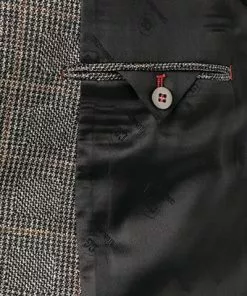 CG Anzug Cirk SV-Clow 12-009J3/225352+239333/82 Slim Fit, Jersey, Navy-braun kariert, Navy-braun -Anzüge & Westen Geschäft 377661 norm5