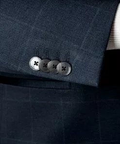 BOSS Anzug Jasper-Leon 50460587+62611/405 Regular Fit, Jersey, Dunkelblau kariert, Dunkelblau -Anzüge & Westen Geschäft 378262 norm4