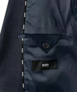 BOSS Anzug Jasper-Leon 50460587+62611/405 Regular Fit, Jersey, Dunkelblau kariert, Dunkelblau -Anzüge & Westen Geschäft 378262 norm5