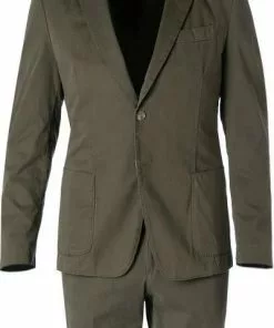 BOSS Anzug Hanry-Genius 50459993+50460310/308 Slim Fit, Baumwoll-Stretch, Olivgrün, Dunkelolive -Anzüge & Westen Geschäft 378939 norm2