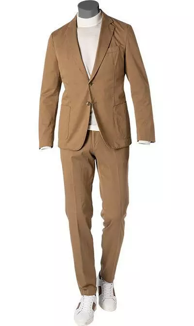 BOSS Anzug Hanry+Genius 50459993+50460310/268 Anzug Hanry-Genius, Slim Fit, Baumwoll-Stretch, Beige 4 BOSS Anzug Hanry+Genius 50459993+50460310/268 Anzug Hanry-Genius, Slim Fit, Baumwoll-Stretch, Beige – Bild 2