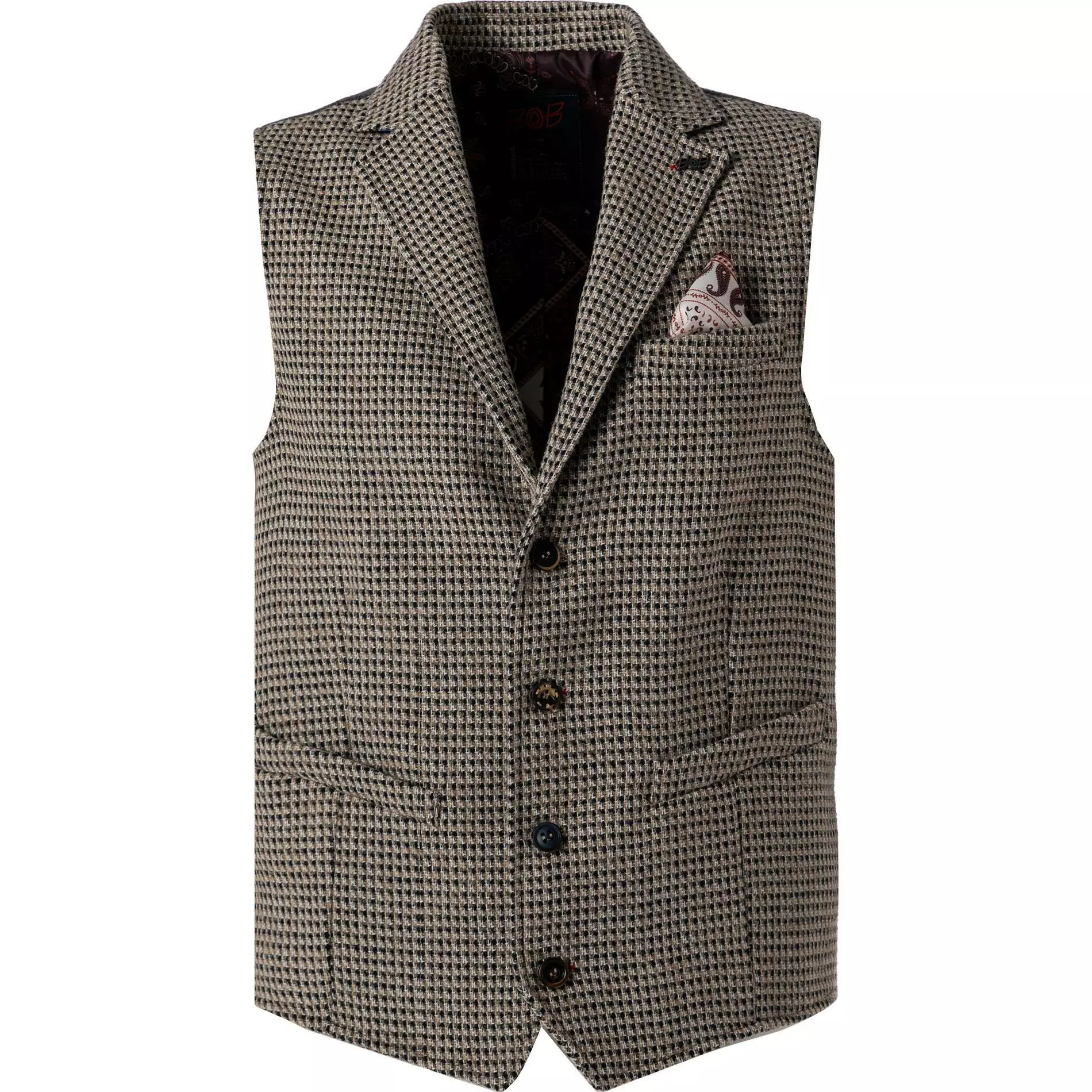 BOB Weste OFF513 T513/beige Wolle, Beige meliert 3 BOB Weste OFF513 T513/beige Wolle, Beige meliert