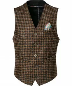 BOB Weste DRUG533 T533/nachtblau-beige Wolle ungefüttert