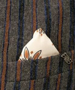 BOB Weste HILL505 T505/grigio Wolle, Grau-braun gestreift -Anzüge & Westen Geschäft 381375 norm3