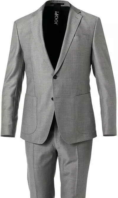 JOOP! Anzug Hustle-Bax 30029126+129/050 Slim Fit, Schurwoll-Stretch, Hellgrau meliert, Hellgrau 5 JOOP! Anzug Hustle-Bax 30029126+129/050 Slim Fit, Schurwoll-Stretch, Hellgrau meliert, Hellgrau – Bild 3