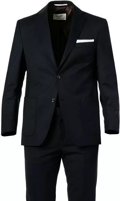 Carl Gross Anzug 00-074S0/325122+339633/63 Schurwolle halbgefüttert, Dunkelblau 5 Carl Gross Anzug 00-074S0/325122+339633/63 Schurwolle halbgefüttert, Dunkelblau – Bild 3