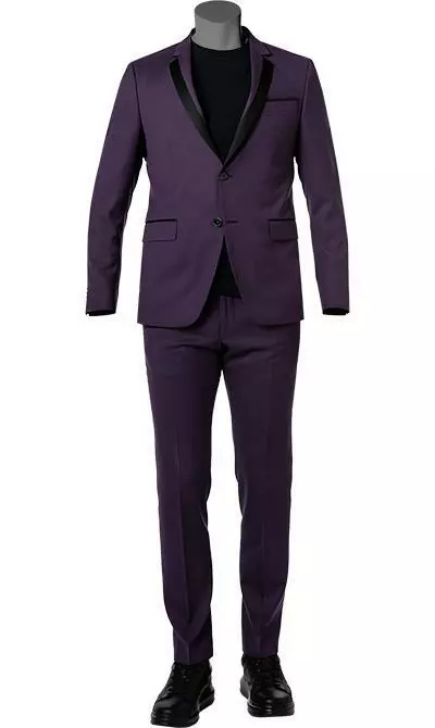 KARL LAGERFELD Anzug 155258+255058/10/521023/280 Wolle, Viola, Lila 4 KARL LAGERFELD Anzug 155258+255058/10/521023/280 Wolle, Viola, Lila – Bild 2