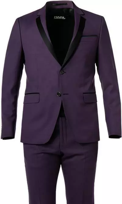 KARL LAGERFELD Anzug 155258+255058/10/521023/280 Wolle, Viola, Lila 5 KARL LAGERFELD Anzug 155258+255058/10/521023/280 Wolle, Viola, Lila – Bild 3