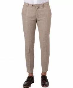 CG Hose Paco 15-004S3/230053/22 Slim Fit, Baumwolle, Sand kariert, Sand