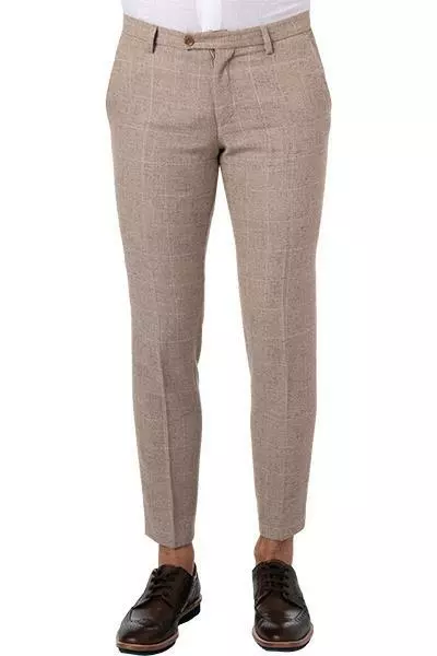 CG Hose Paco 15-004S3/230053/22 Slim Fit, Baumwolle, Sand kariert, Sand 4 CG Hose Paco 15-004S3/230053/22 Slim Fit, Baumwolle, Sand kariert, Sand – Bild 2