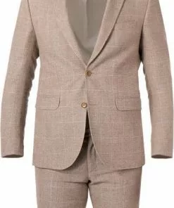 CG Anzug Paul-Paco SV 15-004S3/225222+230053/22 Slim Fit, Baumwolle, Sand kariert, Sand -Anzüge & Westen Geschäft 383452 norm2