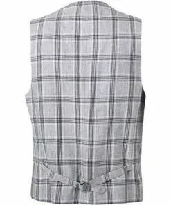 Carl Gross Weste Warner-G 21-172N3/145170/71 Leinen, Beige-braun kariert, Greige -Anzüge & Westen Geschäft 383480 norm2