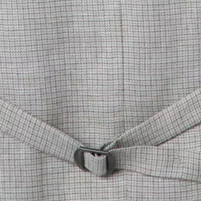 Carl Gross Weste 21-174N1/145170/21 Leinen, Sand kariert, Sand 6 Carl Gross Weste 21-174N1/145170/21 Leinen, Sand kariert, Sand – Bild 4