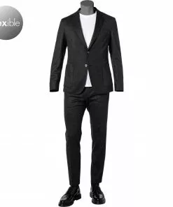 BOSS Anzug Hanry/Genius 50464701+70940/030 Slim Fit, Jersey halbgefüttert, Mittelgrau meliert, Mittelgrau