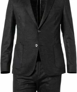 BOSS Anzug Hanry/Genius 50464701+70940/030 Slim Fit, Jersey halbgefüttert, Mittelgrau meliert, Mittelgrau -Anzüge & Westen Geschäft 383644 norm2