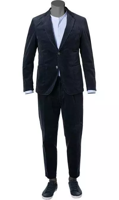 BOSS Anzug Hanry/Perin-Pleat 50464603+590/404 Slim Fit, Cord, Dunkelblau 4 BOSS Anzug Hanry/Perin-Pleat 50464603+590/404 Slim Fit, Cord, Dunkelblau – Bild 2