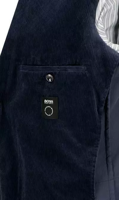 BOSS Anzug Hanry/Perin-Pleat 50464603+590/404 Slim Fit, Cord, Dunkelblau 8 BOSS Anzug Hanry/Perin-Pleat 50464603+590/404 Slim Fit, Cord, Dunkelblau – Bild 6