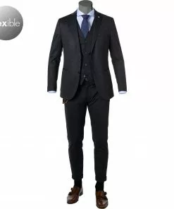 CG Anzug 00-151J3/424032+440023+431043 Slim Fit, Mikrofaser, Dunkelblau