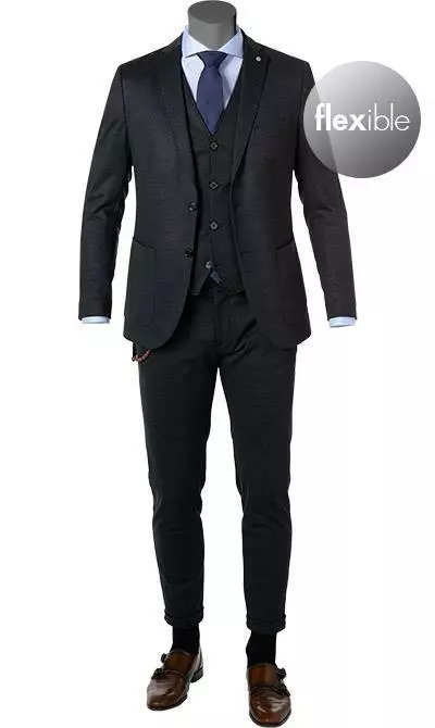 CG Anzug 00-151J3/424032+440023+431043 Slim Fit, Mikrofaser, Dunkelblau 4 CG Anzug 00-151J3/424032+440023+431043 Slim Fit, Mikrofaser, Dunkelblau – Bild 2