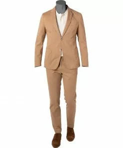 BOSS Anzug Hanry/Genius 50468855+50/260 Slim Fit, Baumwolle halbgefüttert, Beige